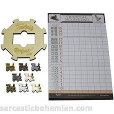 Regal Games Mexican Train Domino Expansion Set 8 Metal Marker Trains with Unique Finishes Replacement Wooden Hub Scoresheet B07JPLSF6B